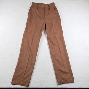 Vintage Skiva Int. Pants Womens 11/12 Dull Mauve Pink Pleated Chino High Rise